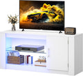 YITAHOME TV Stand LED TV Unit, Modern TV Stand with Adjustable Shelves Storage Tv Stand Cabinet 55 inch, Wide TV Entertainment Center for Living Room, Bedroom, Dining Room, Playroom MegaBDM