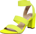 DREAM PAIRS Women's Open Toe Chunky High Heels Dress Pump Heel Sandals MegaBDM