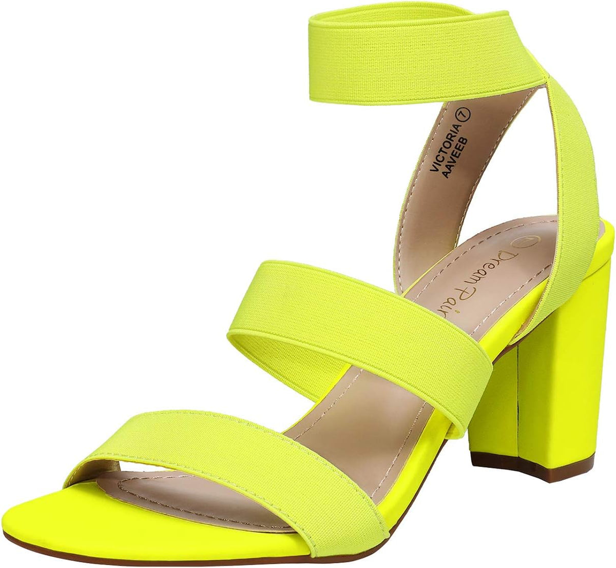 DREAM PAIRS Women's Open Toe Chunky High Heels Dress Pump Heel Sandals MegaBDM