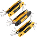 MULWARK 25 pcs Folding Allen Wrench Set with Grip | Metric & Standard SAE & Torx- Key Tool 3 Pack Portable Hex for Basic Home Repair and General Applications MegaBDM