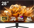 Gawfolk 28 inch 4K PC Monitor with Speakers, UHD 3840 x 2560p 60HZ IPS Computer Monitors VA Screen for Home Office & Gaming, Support HDMI 2.0, DP 1.4 (black) MegaBDM