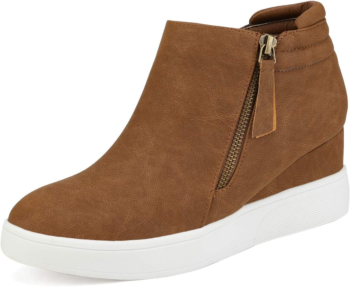 DREAM PAIRS Women's Platform Wedge Sneakers Ankle Booties MegaBDM