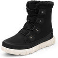 DREAM PAIRS Womens Winter Boots Cozy Faux Fur Anti-Slip Snow Boots Lace Up Comfort Stylish Ankle Booties for Cold Weather City Walk MegaBDM
