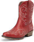 DREAM PAIRS Women's Cowboy Cowgirl Western Boots Embroidered Stitched Ankle Boots Square Toe Chunky Heel Fashion Short Booties with Zipper MegaBDM