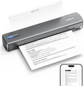 POLONO D810 Thermal Printer A4 Wireless for Travel, Mobile Printer A4 Support for 8.5 x 11 Inch US Letter, Portable Printer Compatible with iOS, Android, Laptop for Office, Car, Deep Grey MegaBDM