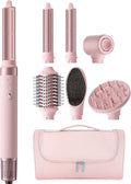 MESCOMB 6-in-1 Air Styler - Hair Dryer Brush with Auto-Wrap Curlers, Diffuser, Volumising Brush & Smoothing Comb, Multi Hair Styler for Drying, Curling, Straightening & Blowouts with Storage Box MegaBDM