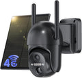 4G LTE Security Camera Outdoor Wireless with SIM Card, No WIFI Security Camera Outdoor, Solar Wireless CCTV Camera with PIR Motion Detection, 2K HD PTZ Night Vision, IP66 MegaBDM