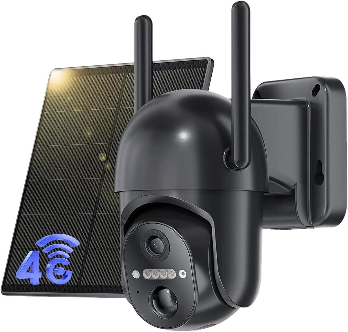 4G LTE Security Camera Outdoor Wireless with SIM Card, No WIFI Security Camera Outdoor, Solar Wireless CCTV Camera with PIR Motion Detection, 2K HD PTZ Night Vision, IP66 MegaBDM