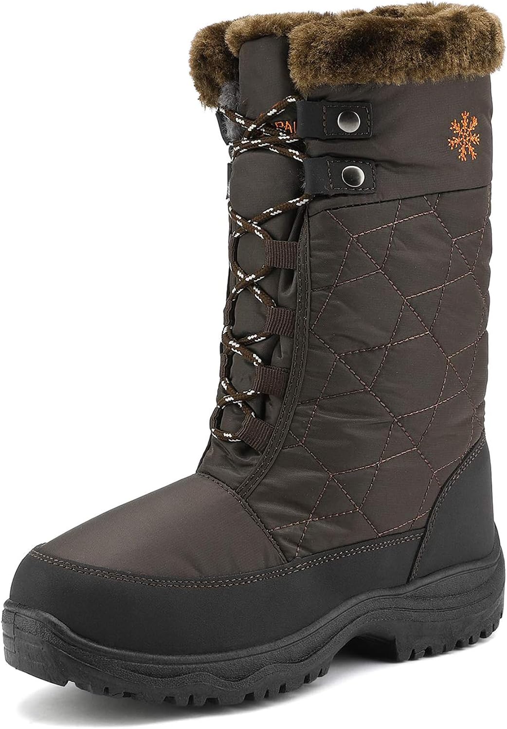 DREAM PAIRS Women's Warm Faux Fur Lined Mid-Calf Winter Snow Boots MegaBDM
