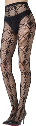 MANZI Patterned Fishnet Tights Floral Net Stockings | Halloween Party Fashion Fishnet Tights MegaBDM