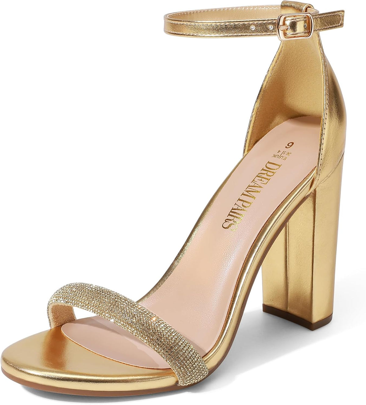 DREAM PAIRS Women's Hi-Chunk High Heel Pump Sandals MegaBDM