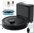 Lefant M2 Plus Robot Vacuum and Mop, Self-Emptying, 6000Pa Suction, 75-Day Hands-Free, dToF Laser Navigation, PSD Obstacle Avoidance, for Hard Floors & Carpets, WiFi 2.4G/5G, Black MegaBDM