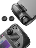 JSAUX Skin Stickers Set Compatible for Steam Deck/OLED, Steam Deck Anti-Slip Grip Stickers, Touchpad Protector, Thumb Grip Caps, Touch Front & Back Protector Set MegaBDM