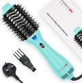 One-Step Hair Dryer Brush, 4-in-1 Hot Air Styler with Ionic & Ceramic Technology, Professional Blow Dry Brush for Drying, Volumizing & Straightening (Mid to Long Hair), Green MegaBDM
