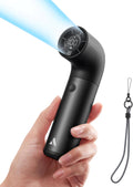 Aecooly Portable Handheld Fan, Powerful Turbo Mini Fan,15H Max Cooling Time,19000 RPM High Speed Aero Pro,6 Speeds Aluminum Case, Pocket Rechargeable Personal Small Travel GIfts for Women Men -Black MegaBDM