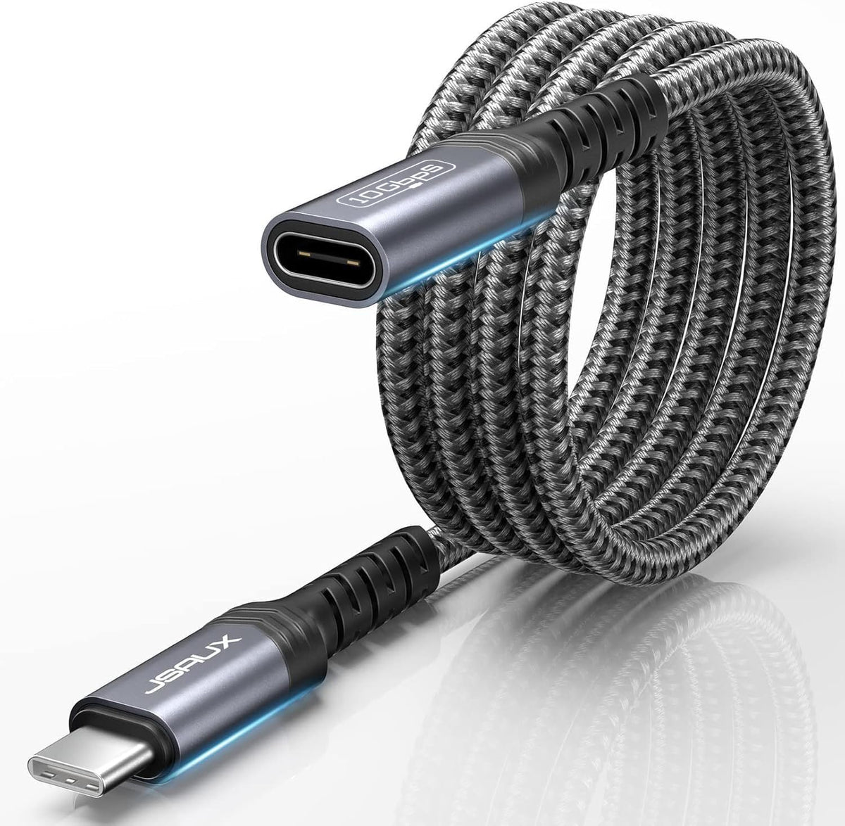 JSAUX USB C Extension Cable 1M, Type C 3.2 Extender Supports 𝟭𝟬𝟬𝙒 PD Fast Charging, 10Gbps Data & 4K@60Hz Video Compatible with Switch 2, iPhone 16/15, MacBook Pro, iPad Pro, XPS, Galaxy S22/S21 MegaBDM