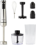 Morphy Richards Stainless Steel Hand Blender Set with Masher, Variable Speeds, Turbo Mode, DC Motor, Lightweight, Mashing/Chopping/Whisking/Juicing & Blending, Accessories Included, 1000W, 402020 MegaBDM