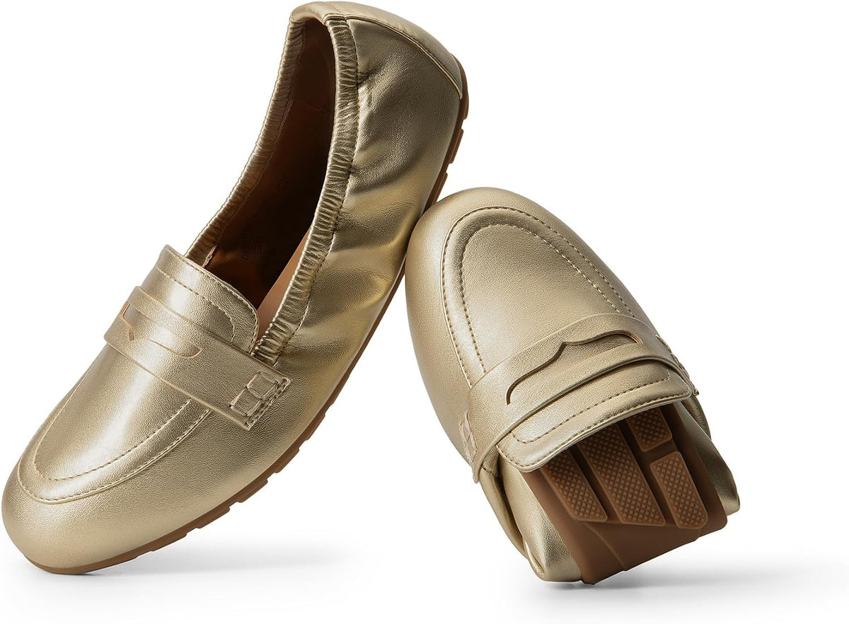 DREAM PAIRS Womens Loafers Foldable Ballet Loafer Flats for Women Round Toe Comfortable Light Weight Casual Slip-On Dress Shoes MegaBDM