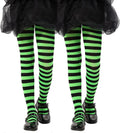 MANZI Children's Striped Tights Opaque Striped Pattern Casual Pantyhose For 2-10 Years 2 Pairs MegaBDM