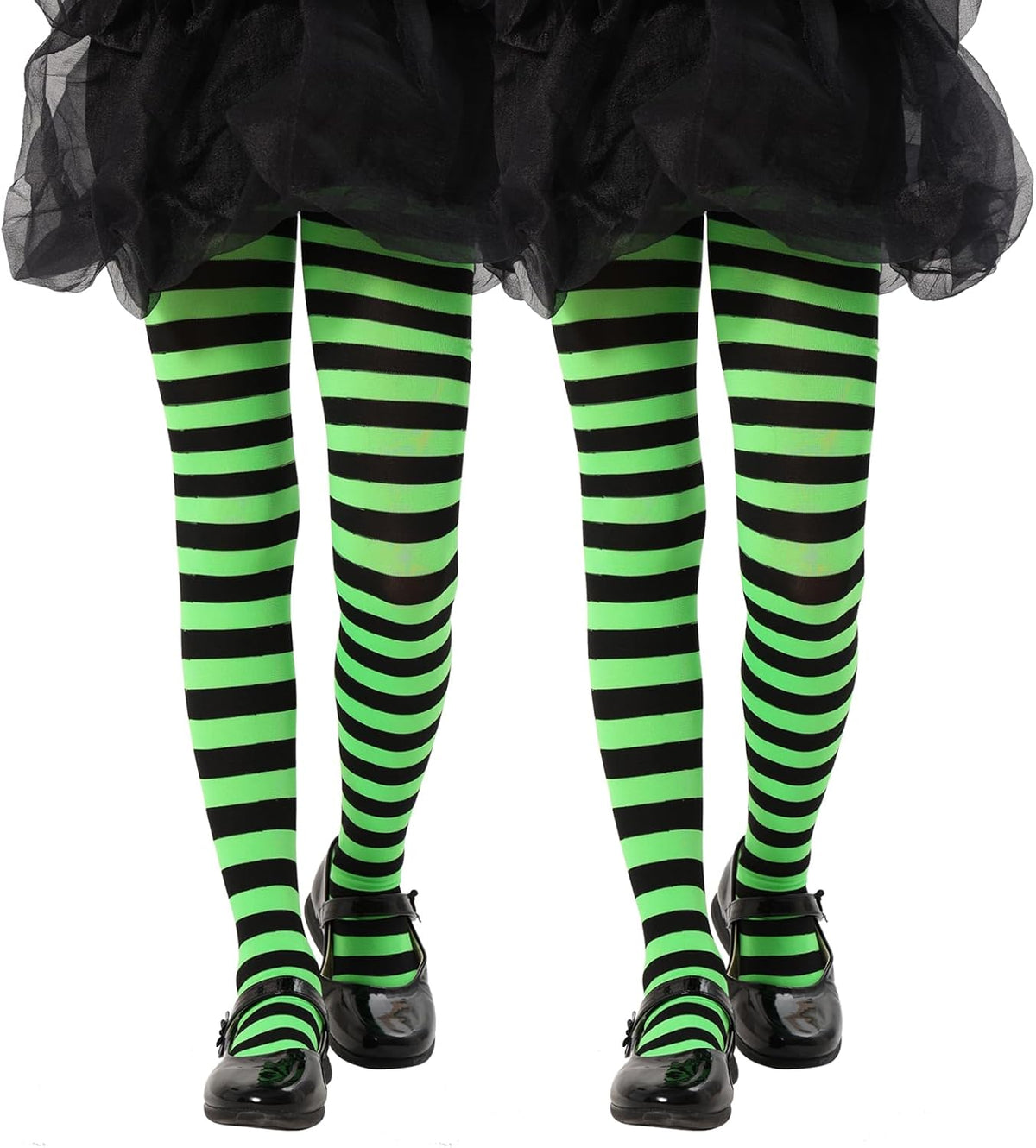 MANZI Children's Striped Tights Opaque Striped Pattern Casual Pantyhose For 2-10 Years 2 Pairs MegaBDM