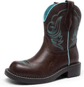 DREAM PAIRS Cowboy Cowgirl Boots for Women, Round Toe Embroidered Mid Calf Western Boots for Country Concerts, Rodeos, and Casual Outings MegaBDM