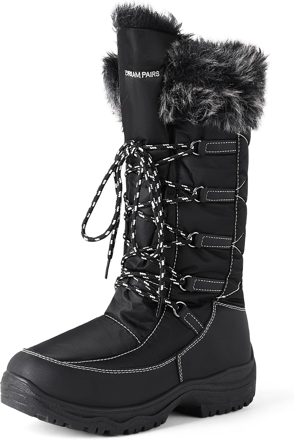 DREAM PAIRS Women's Warm Faux Fur Lined Mid-Calf Winter Snow Boots MegaBDM