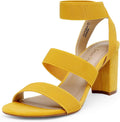 DREAM PAIRS Women's Open Toe Chunky High Heels Dress Pump Heel Sandals MegaBDM