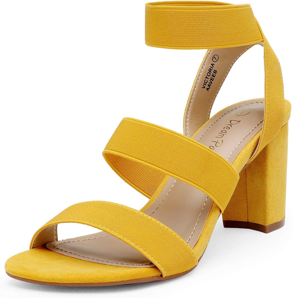DREAM PAIRS Women's Open Toe Chunky High Heels Dress Pump Heel Sandals MegaBDM