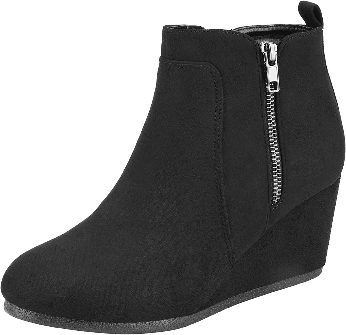 DREAM PAIRS Women's Low Wedge Heel Ankle Booties MegaBDM