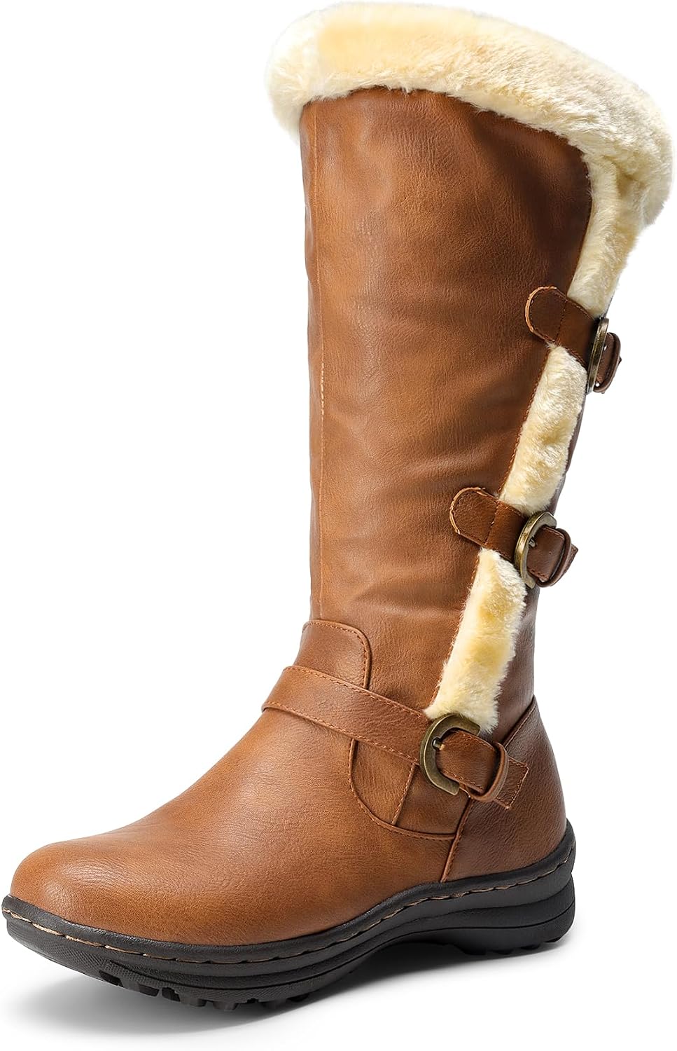 DREAM PAIRS Women's Knee High Boots, Fully Fur Lined Zipper Closure Fall Winter Boots for Cold Weather MegaBDM