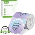 Thermal Labels for Nelko PM220 Label Maker, 2 inch (50mm) Round Thermal Sticker, Waterproof, Multi-Purpose Label Tape, 1 Roll of 150 Self-Adhesive Thermal Paper (Blue Purple Gradient) MegaBDM