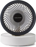 Morphy Richards Airflex Portable Oscillating Fan, Rechargeable USB up to 17 hours, Foldable, 3 Speeds, Touch Panel, Variable Tilt, Quiet, Wall mount, Bedroom, Office, Home, Travel, White, 820003 MegaBDM