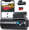 GKU 4K Dash Cam Front and Rear, 5GHz WiFi Dashcam with 64GB SD Card, Dual Car Camera Dash Cam with Parking Monitor, Night Vision, WDR, 170° Wide Angle, G-Sensor, Loop Recording, APP Control, Max 256GB MegaBDM