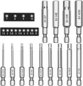 MulWark Hex Head Allen Wrench Drill Bit Set 13pcs Precision Metric S2 Steel – Magnetic Bits with Corrosion Resistance 1/4" Allen Key Bit Set MegaBDM