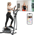 JLL Upright Elliptical Cross Trainer for Home Gym, 28 CM Bidirectional Stride, Low-Impact Full-Body Cardio Indoor Elliptical Fitness Machine, 8-Level Magnetic Resistance, Bluetooth & Free SunnyFit App MegaBDM