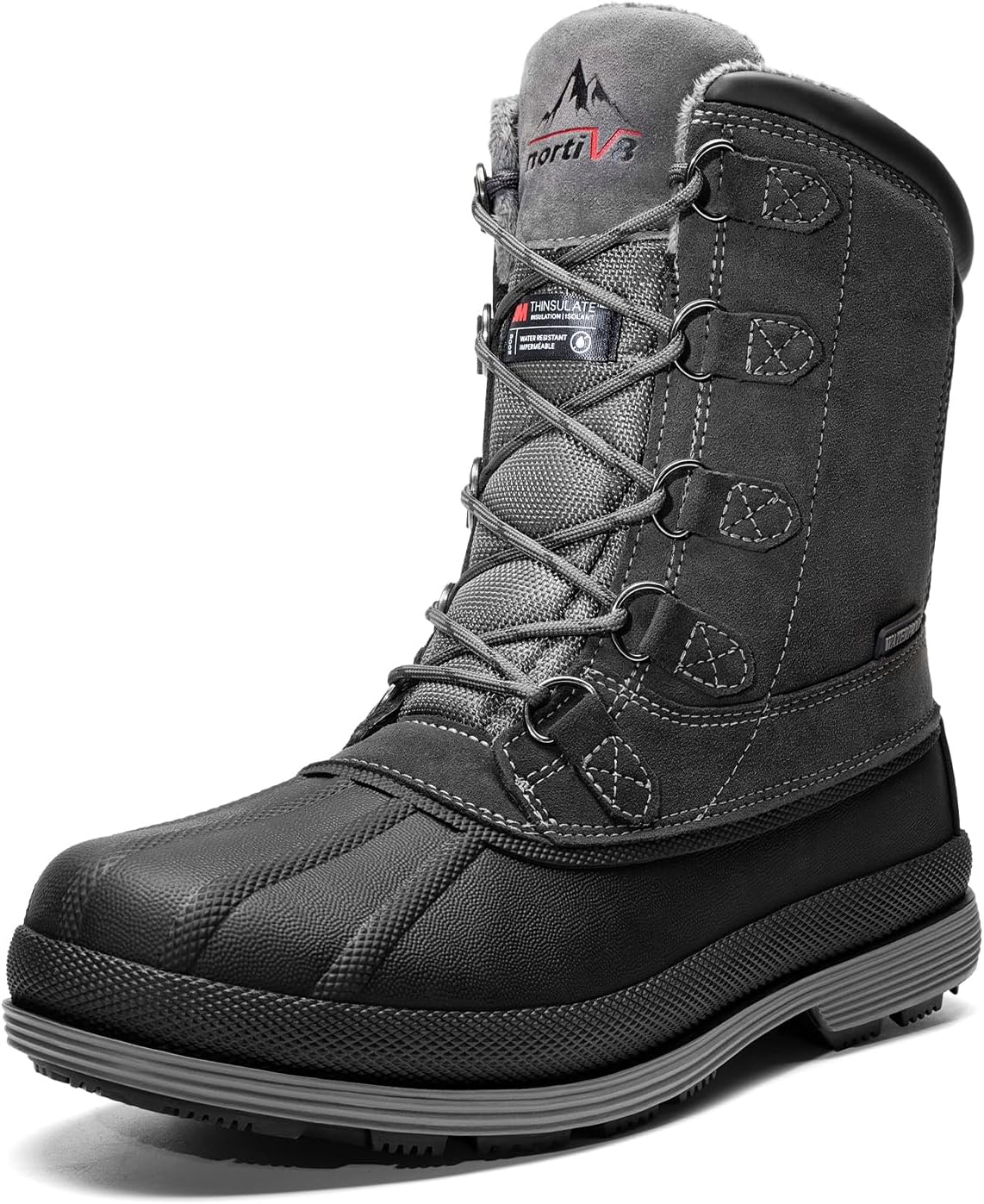 NORTIV 8 Men's Winter Snow Boots Waterproof Warm Cold-Weather Winter Shoes MegaBDM