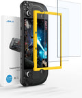 JSAUX 2-Pack Screen Protectors Compatible with Steam Deck, Ultra HD Tempered Glass Protector 9H Hardness Easy to Install with Guiding Frame Scratch Resistant, Come with Toolkits MegaBDM