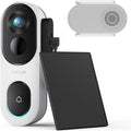 BOTSLAB Solar Doorbell Camera Wireless 2K | Solar Powered | No Monthly Fee | 2-Way Audio | 2.4GHz WiFi | Battery Operated | Works with Alexa MegaBDM