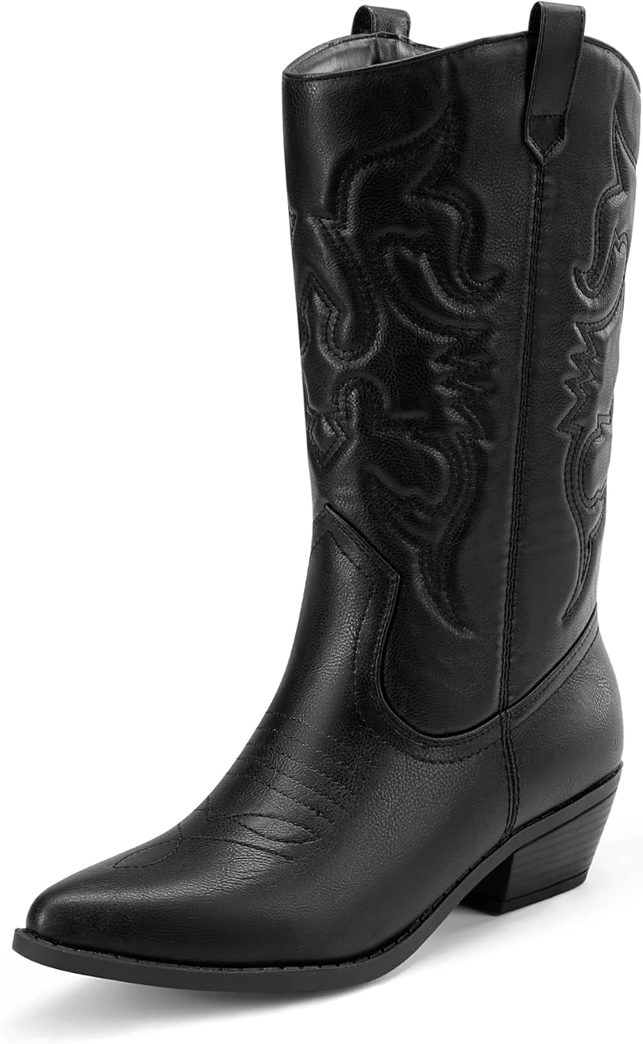 DREAM PAIRS Women's Comfortable Winter Western Boots,Waterproof Mid Cowboy Boots for Ladies,Beautiful and Stylish Party and Character Dress Up Boots MegaBDM