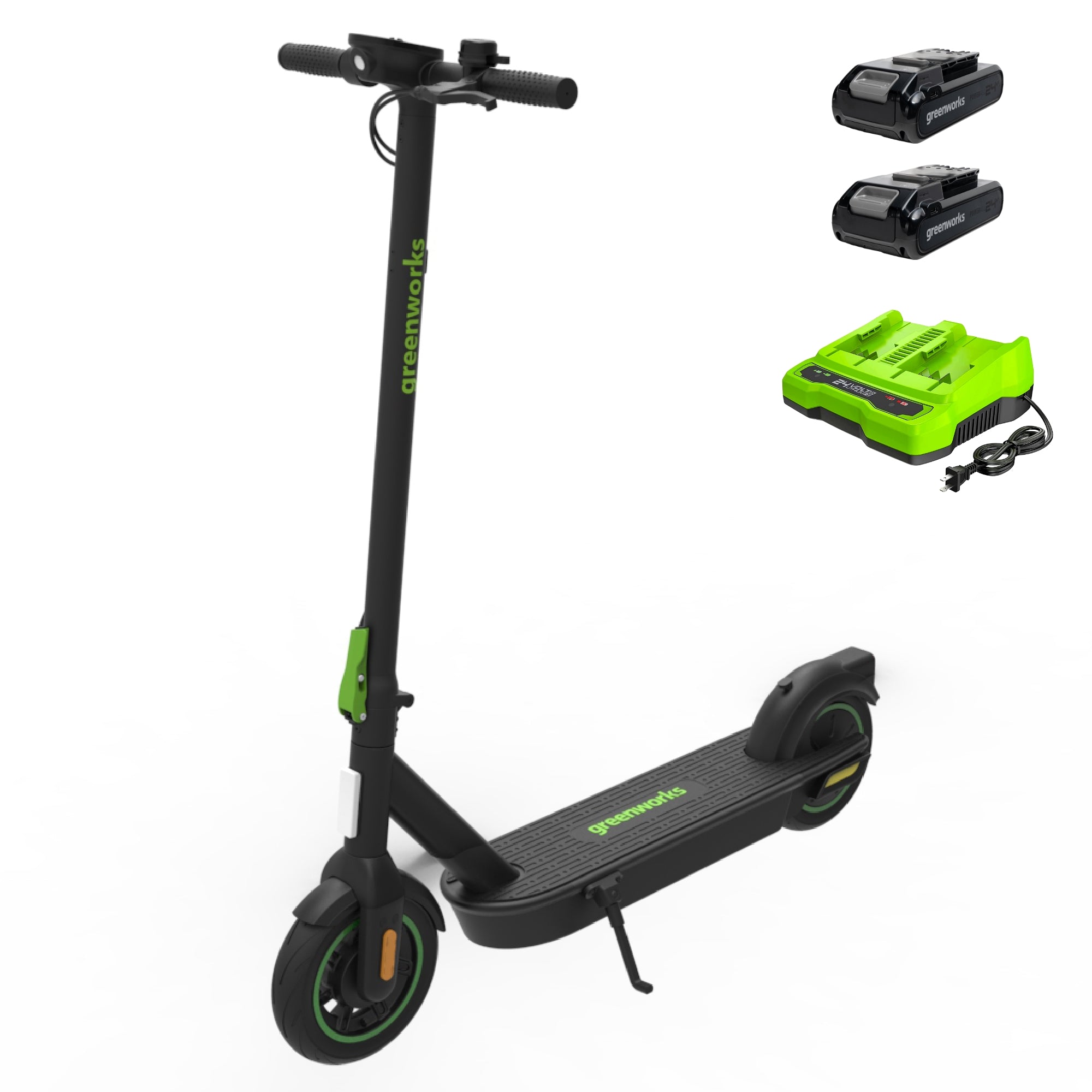 48V (24V x 2) STEALTH Series Electric Scooter: (2)4.0 Ah Batteries and Dual-Port Charger MegaBDM