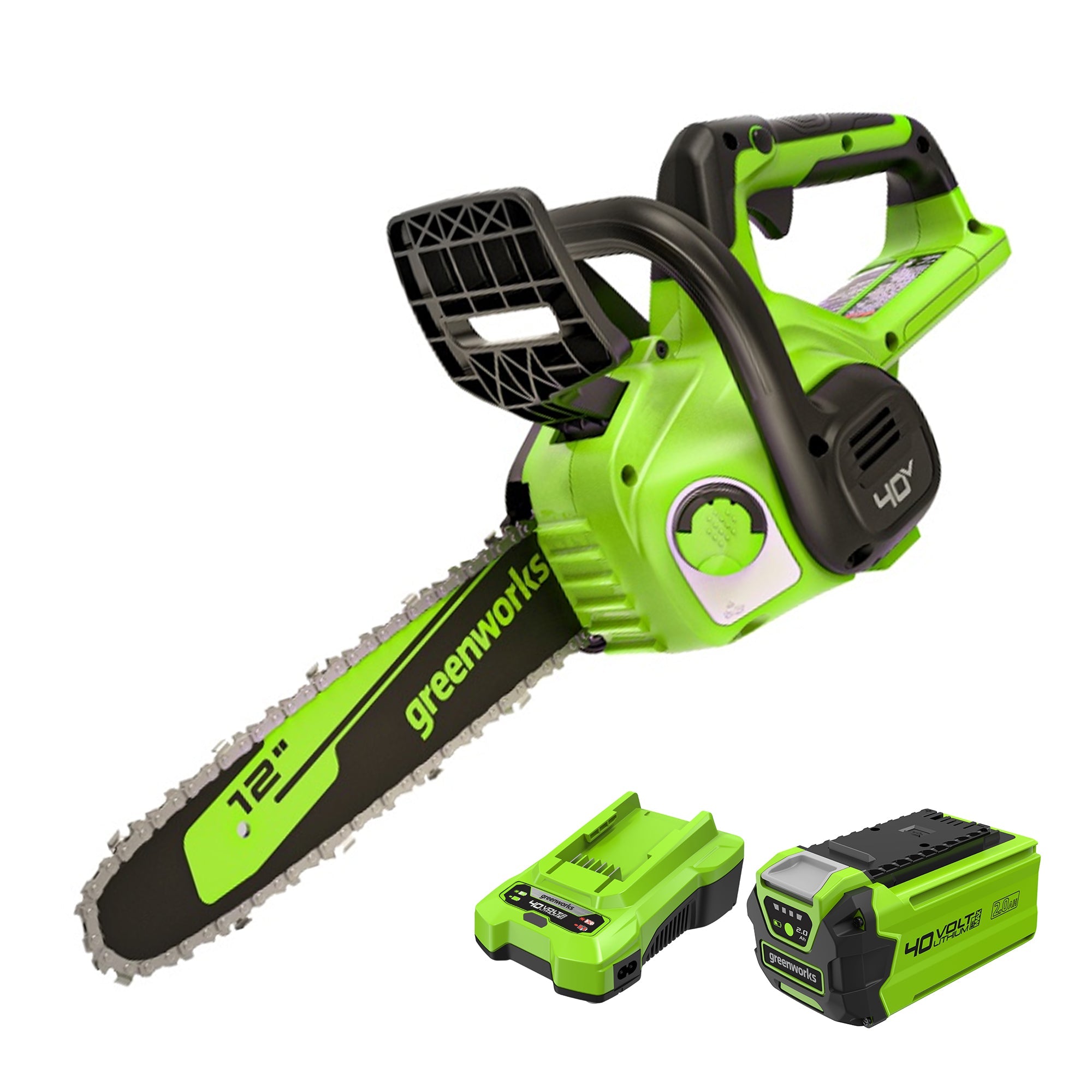 40V 12" Gen2 Cordless Battery Chainsaw: 2.0 Ah Battery and Charger MegaBDM
