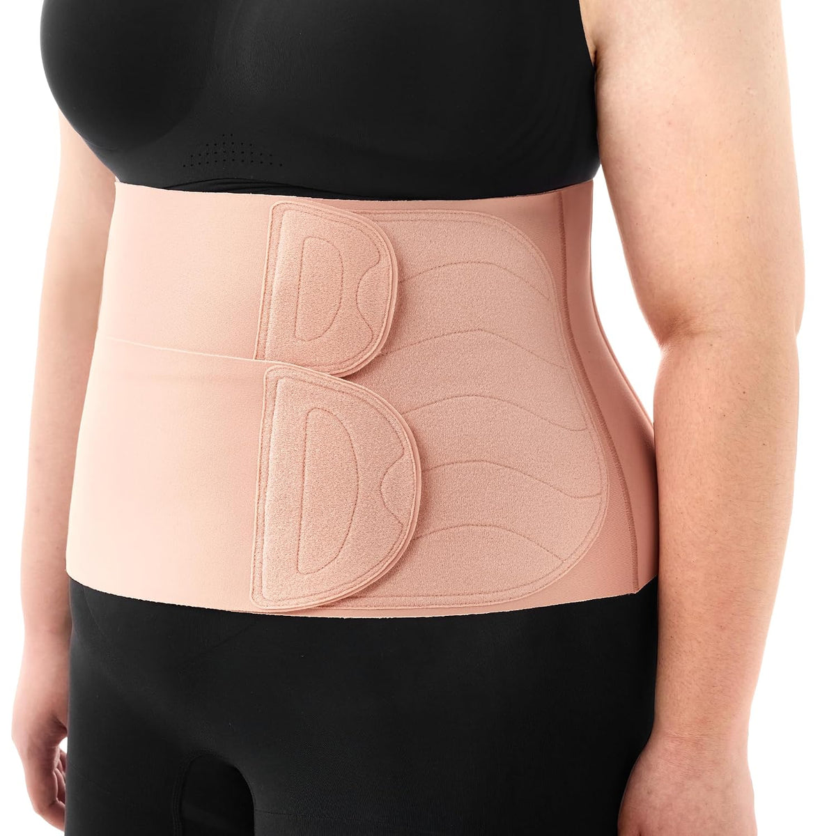 momcozy Ergowrap Postpartum Belly Band, 3D Abdomen Lifting & Ergonomic Back Support Abdominal Binder, Seamless & Invisible Wrap Shapewear for Postpartum C-Section Recovery, Daily Wear, Exercise MegaBDM