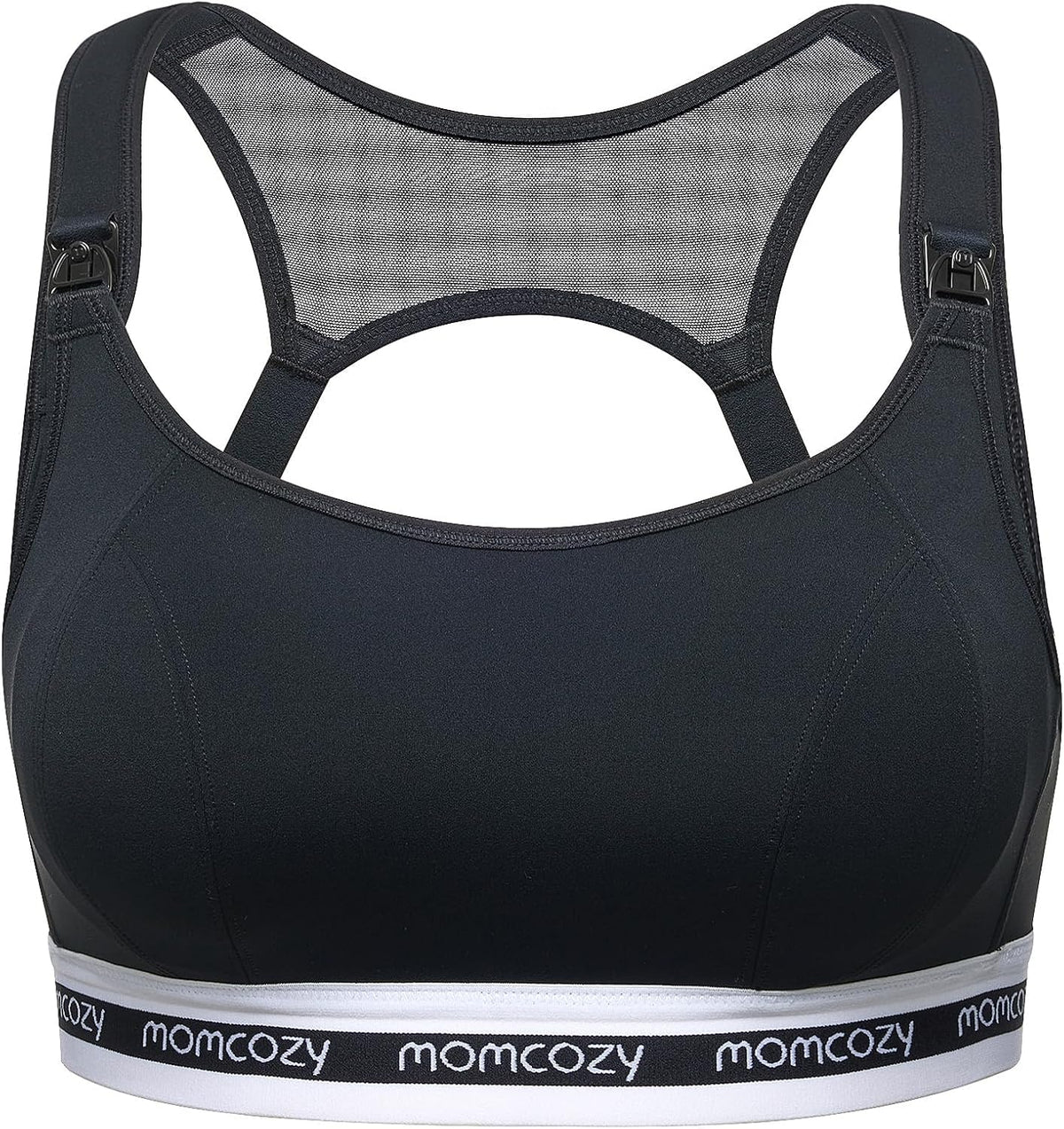 momcozy Nursing Bras for Breastfeeding, FB011 Low-Impact Nursing Sports Bra Support Maternity Pregnancy Padded Wireless Bra MegaBDM