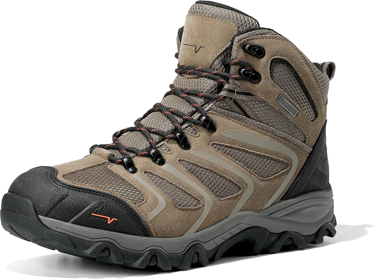 NORTIV 8 Men's Ankle High Waterproof Hiking Boots Outdoor Lightweight Shoes Backpacking Trekking Trails ARMADILLO MegaBDM