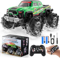 DEERC BG028 Amphibious RC Monster Truck/Boat, IPX7 Waterproof Remote Control Car W/Gesture Sensing Control, 2.4GHz 4WD RC Car W/ 360°Rotation,Flowing Light,40mins Play RC Truck Toys for Kids Boys MegaBDM
