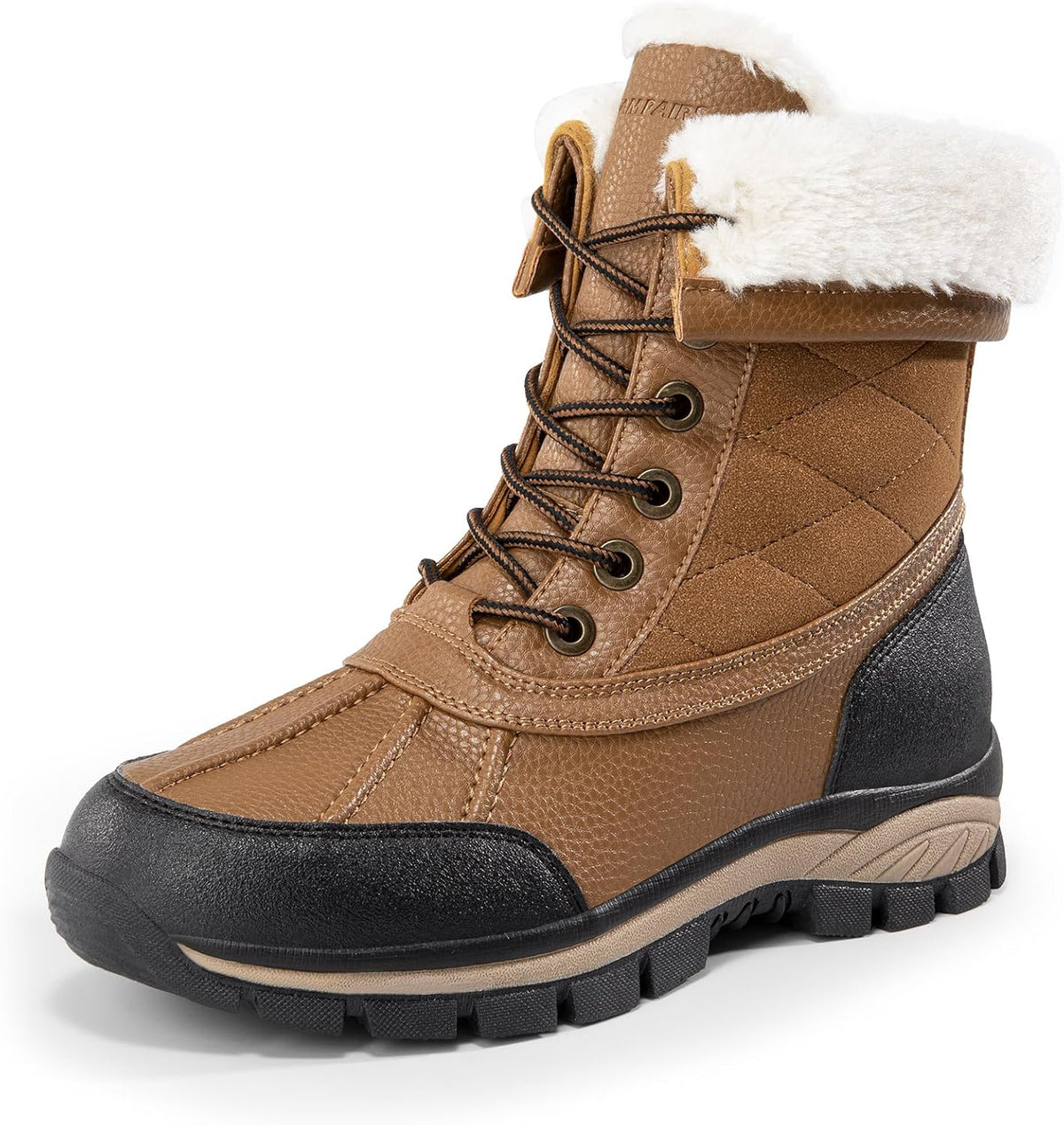 DREAM PAIRS Womens Winter Boots Waterproof Lace Up Snow Ankle Boots Outdoor Anti-Slip Warm Faux Fur Fuzzy MegaBDM