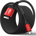 JSAUX USB C to HDMI Cable 3M【4K@60Hz】 USB 3.1 Type-C to HDMI 2.0 Cable for Home Office, (Thunderbolt 3/4 Compatible) with Galaxy S8 to S22, MacBook Pro/Air, iPad Pro, iMac, Mac Mini -Red MegaBDM