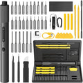 HOTO Electric Precision Screwdriver Kit, 46-in-1 Rechargeable Screwdriver Kit, Cordless Mini Power Screwdriver Kit with S2-Steel Bits, 2-Gears Torque, LED Light, Ideal for Phone/Glasses/Watch/Laptop MegaBDM