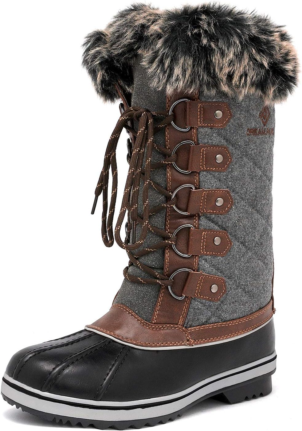 DREAM PAIRS Women Winter Boots Faux Fur Lined Warm Snow Boots Anti-Slip Outdoor Shoes for Ladies MegaBDM