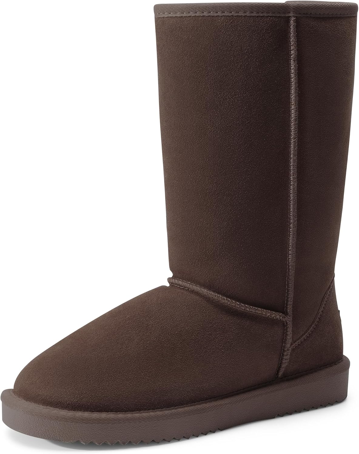 Women's Winter Snow Boots Genuine Suede Faux Fur Lining Pull on Warm Comfortable Outdoor High-top Boot Shoes for Women FuzzyClassic MegaBDM